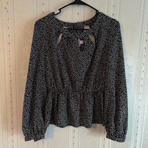 Black and White Blouse